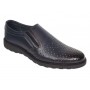 Pantofi barbati casual perforati din piele naturala Bleumarin - GKR506BLUE